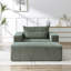 Fauteuil en velours côtelé de 75 pouces avec repose-pieds amovible, aucun assemblage requis, canapé-lit moderne moelleux pour le salon et la chambre à coucher, article d'armée requis Fauteuil inclinable en éponge, élément saillant-1138676271