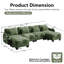 Canapé modulaire en U avec repose-pieds 7 pièces 131 po-130613620
