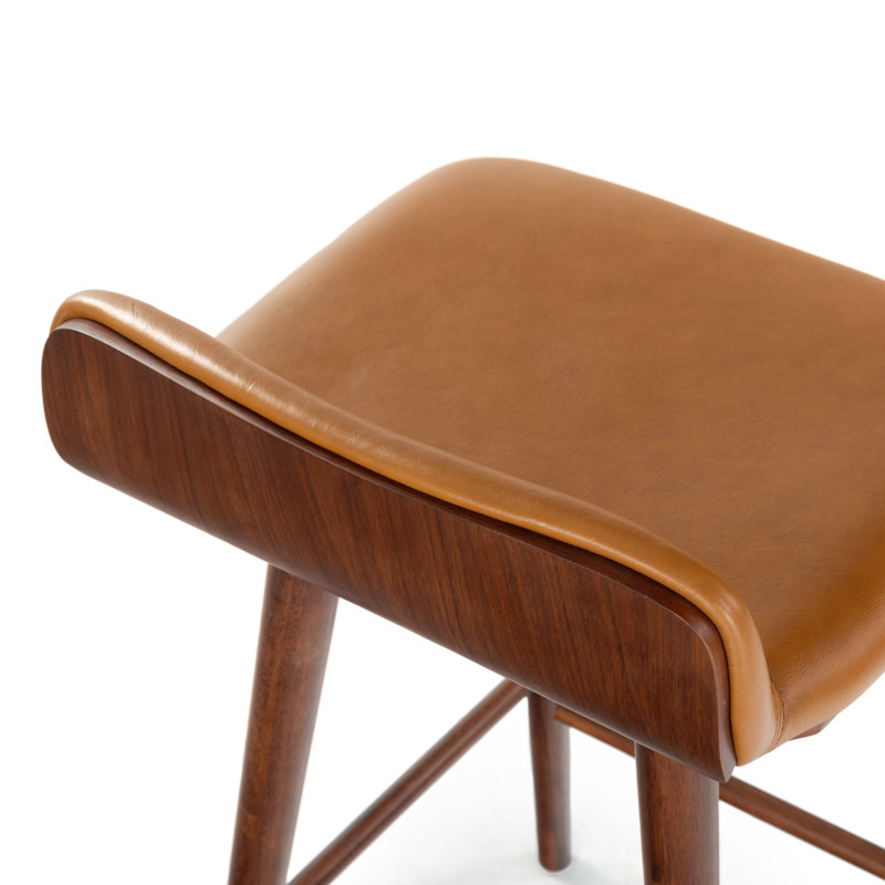 Vanya Barstool, Short Stool - 28", Brown