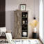 Armoire de porte de grange - grand rangement rustique gris délavé pour garde-manger 39,88 x 15,49 x 74,4, organisateur spacieux avec tablettes personnalisables 39,88 x 15,49 x 74,4 et polyvalent-2066959932