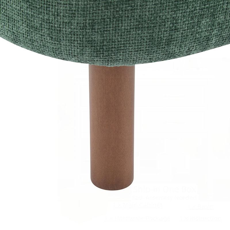 Fauteuil d'appoint rembourré Vezina, Polyester vert