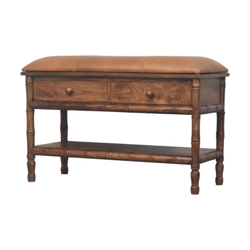 Faux Leather Upholstered Storage Bench
