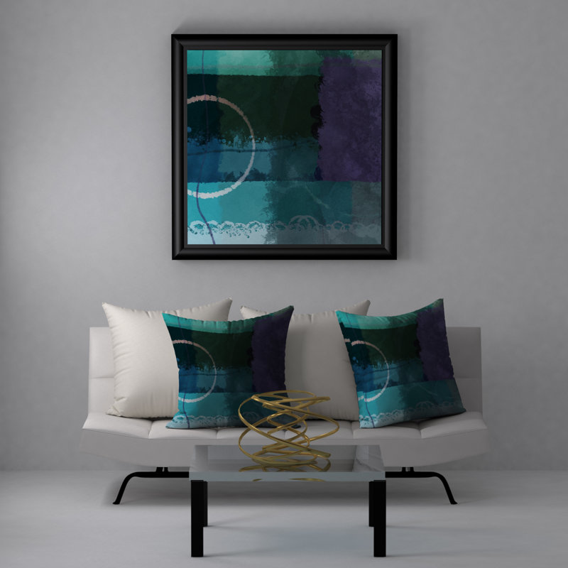 Abstract Reversible Throw Pillow, 24" x 24"