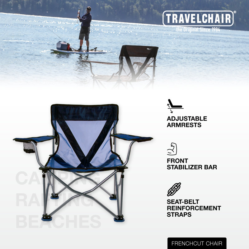 Chaise de camping pliante, Bleu