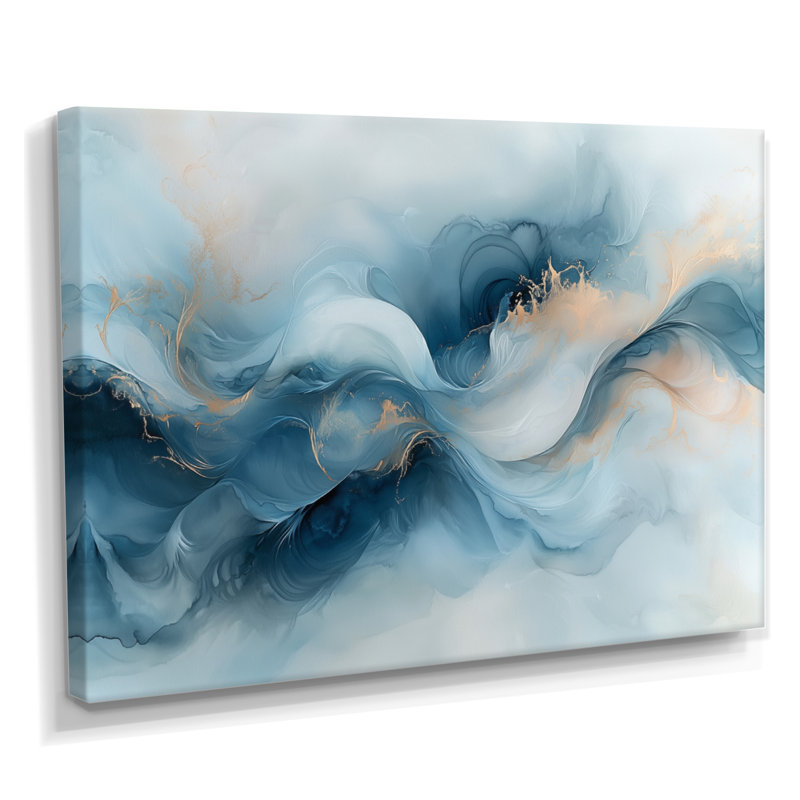 Fondations fluides de marbre quartzite III - art mural abstrait en marbre, H 12 po x l 20 po, Toile tendue, Ne s’applique pas