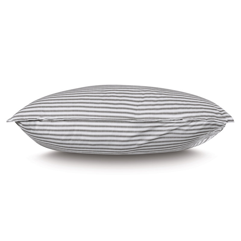 Blass Ticking Cotton Striped Sham by Alexa Hampton, Black, Queen