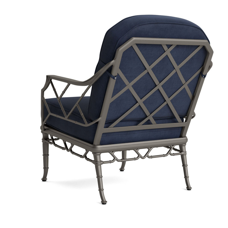 Calcutta Outdoor Lounge Chair, Mica, Fusion Neptune