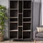 Armoire à panneau de particules grise multifonctionnelle avec pieds en fer et bibliothèque, H 78,11 po x l 41,41 po x P 11,86 po, vient avec 77 po et 12 po