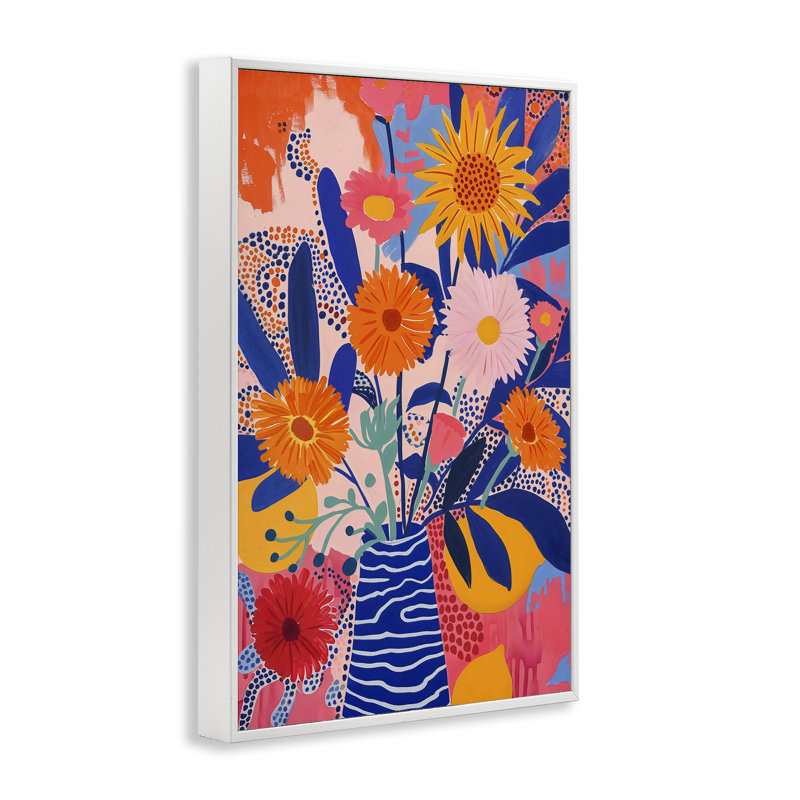Giclée encadrée de bouquet floral fantaisiste, design par LSR Creative Studio, H 30 po x l 20 po