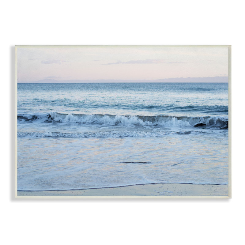 « côtier soirée beach waves », reproduction de photo, H 10 po x l 15 po x P 0,5 po, Plaque murale