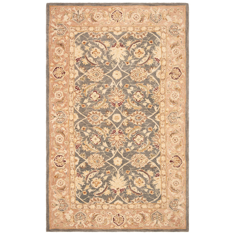 Tapis en laine touffeté à la main Brunos, Rectangle 4pi x 6 pi