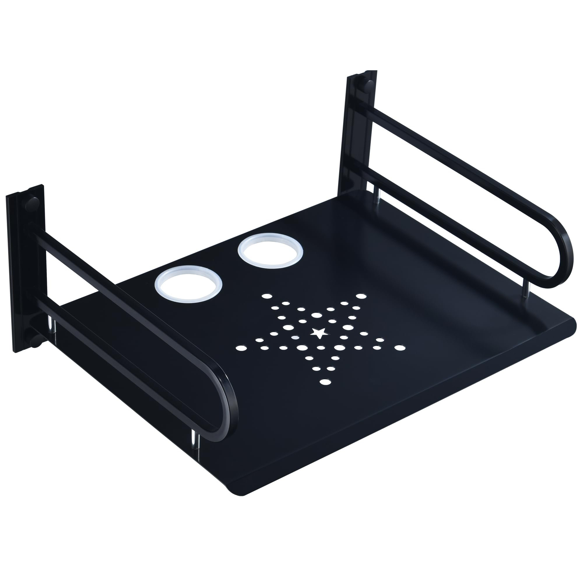 TUHOME FURNITURE LLC Wall-Mounted Below-TV Floating Entertainment ...