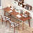 100% Solid Wood Desk 71" Mid Century Modern Desk Large 2 Person Vintage Writing Desk Simple Wooden Table For Restaurants, Home, Offices-124653345