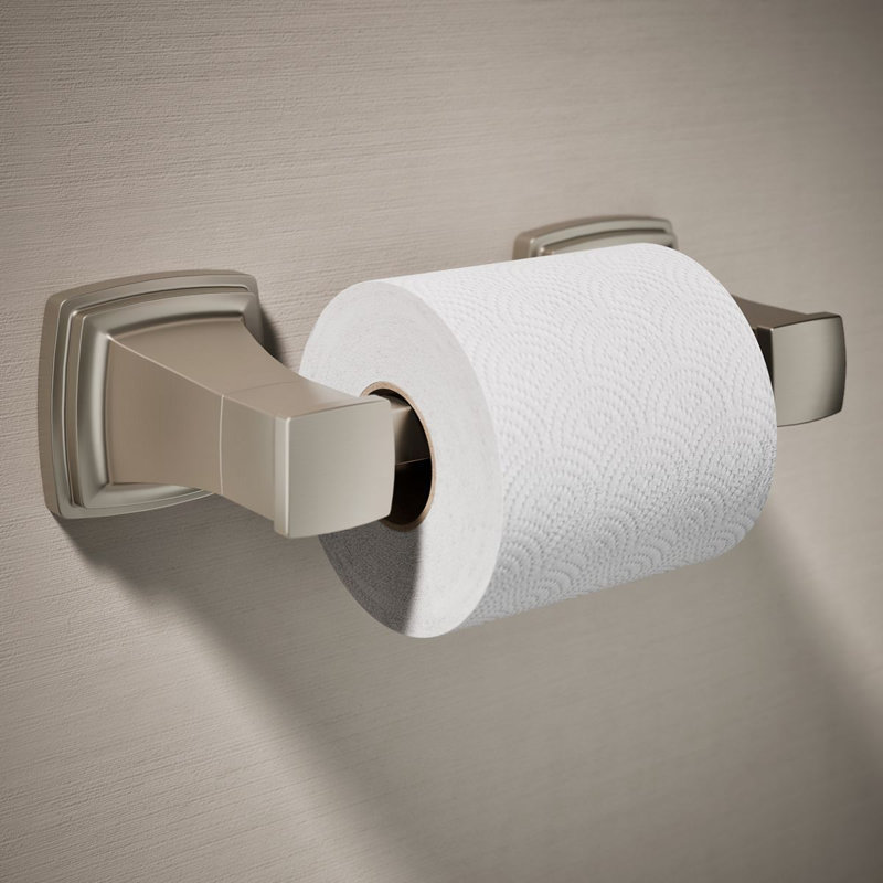 Riff Pivoting Toilet Paper Holder, Silver