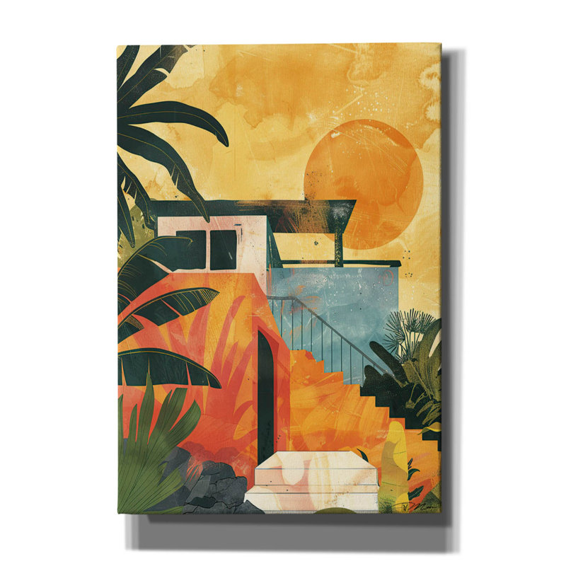 «Happy House 2» par Momart, art mural sur toile, H 26 po x l 18 po x P 0,75 po