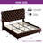 Lark Manor™ PU Upholstered Platform Bed Frame With 54'' H Headboard & Solid Wood Leg, Button Tufted-2117781596-2116840824
