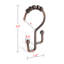 Crochets de rideau de douche à double marche en métal résistants à la rouille Utopia Alley, crochets de douche en métal Easy Glide pour salle de bain, ustensiles de cuisine, rideaux, vêtements, serviettes, etc. - ensemble de 12, bronze huilé-20942074