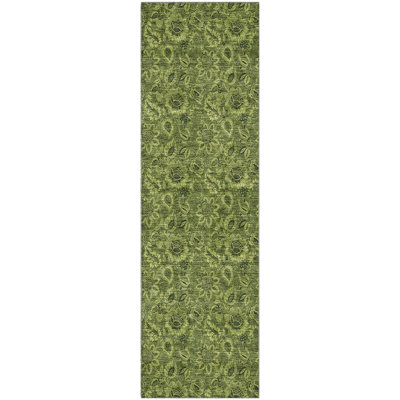 Premium Machine Washable Addington Olive Rug
