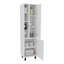 Armoire à linge Pinal avec rangement ouvert et 2 portes