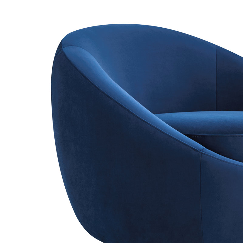 Fauteuil d'appoint pivotant rembourré, Marine