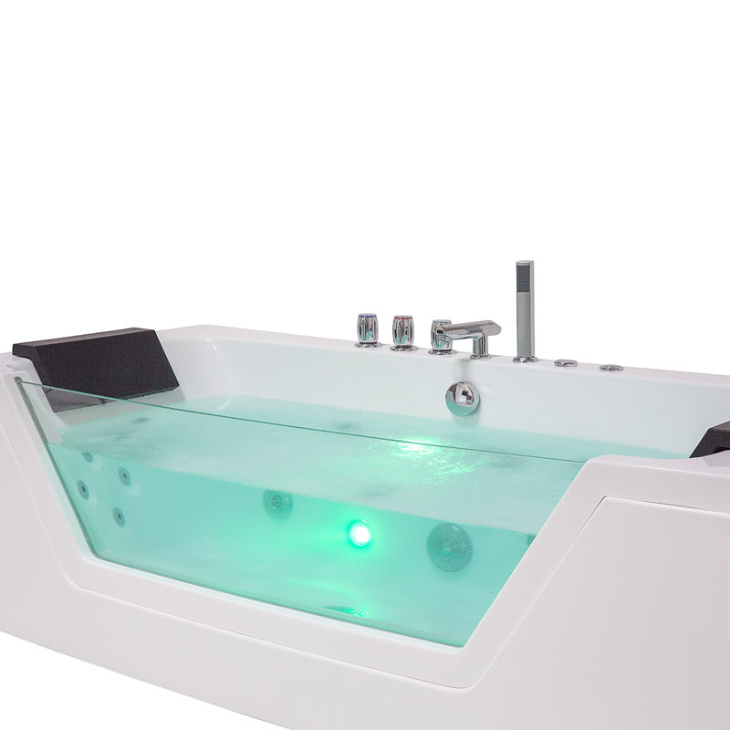 Lethe 1740mm x 790mm Mounting / Installation Required Whirlpool Acrylic Bathtub with Tap