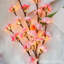 2 bouquets de fleurs de cerisier artificiels lumineux, alimentation par pile de soutien (pile non incluse)