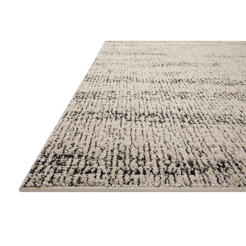 Tapis avoine / gris anthracite Loloi, Carré 18 po x 18 po