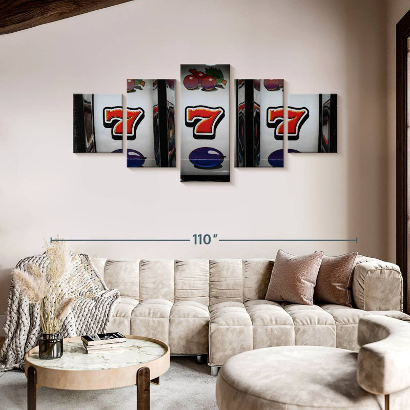 'Winning Slot Machine Display, 42" H x 92" W