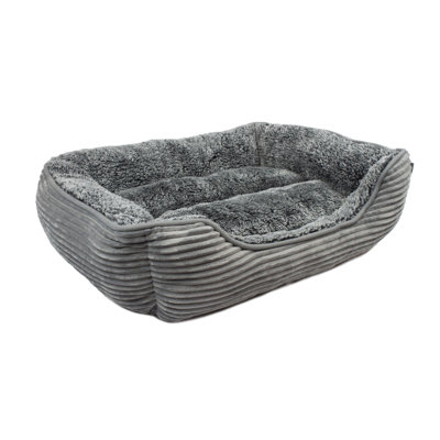 Stahlman Super Plush Corduroy Sherpa Cuddler Pet Bed