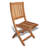 Pedasa Teak Solid Wood and Slat Back Folding Side Chair in Natural
