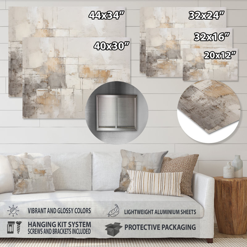 «Minimalisme moderne scandinave Zen Art I» sur, H 16 po x l 32 po x P 1 po