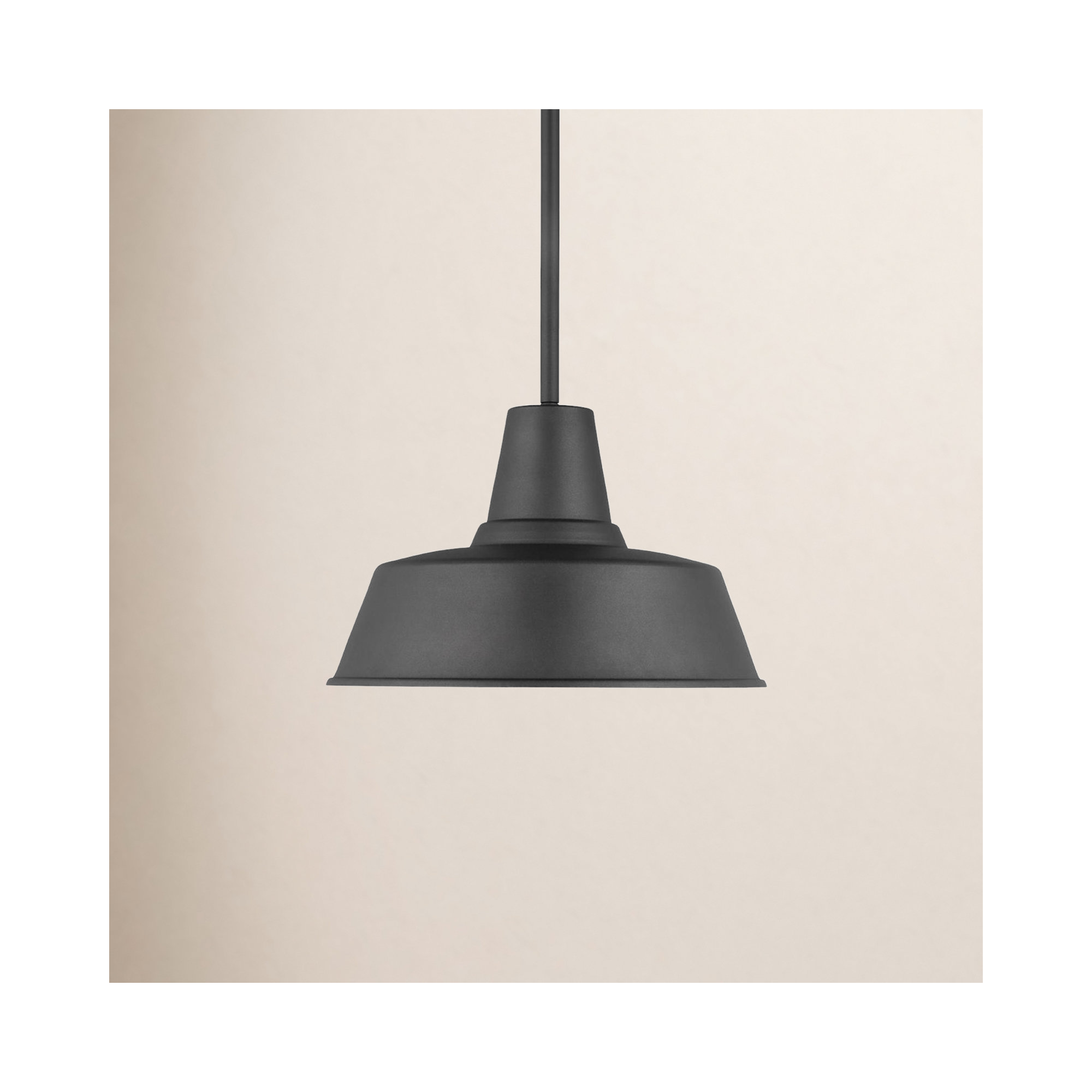 Blakeston Outdoor Metal Pendant, No, Black