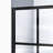 Unidoor Toulon Frameless 33.88" x 72" Square Hinged Shower Enclosure