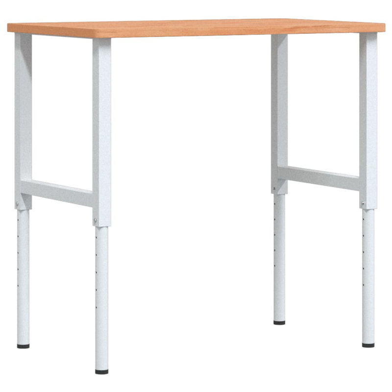 100cm W Solid Beech Wood Top Height-Adjustable Workbench