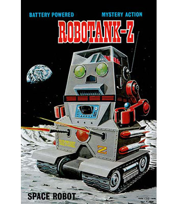 Robot-z space robot-imprimé de publicités
