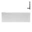 Baignoire en alcôve en acrylique blanc brillant avec drain extérieur 60 po x 32 po Streamline-108366728