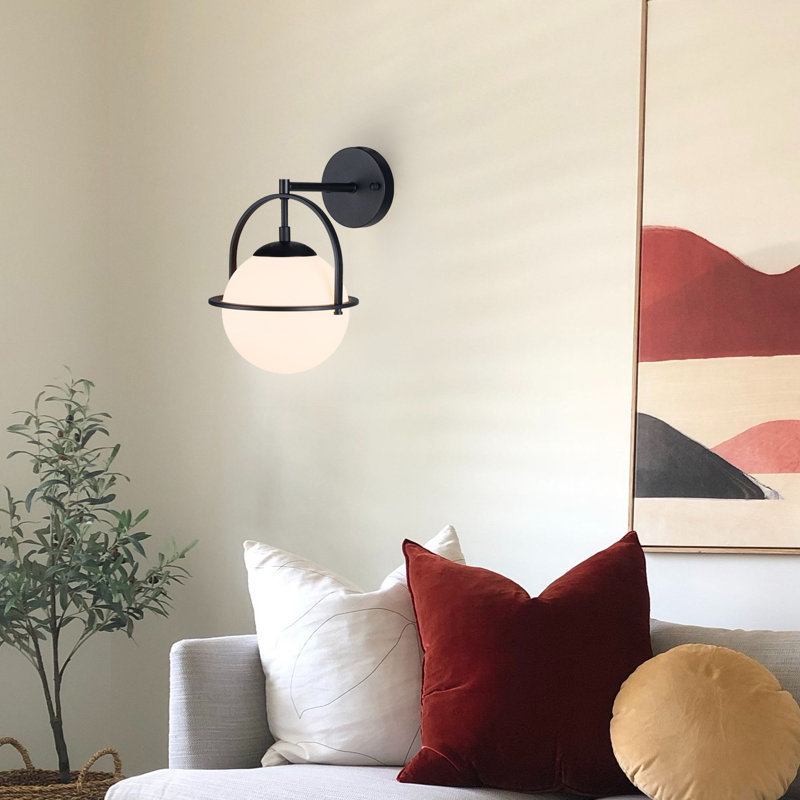 Lighting Replacement Glass Globe Shade white, 8.46" H x 7.1" W x 7.1" D