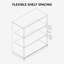 Armoire de rangement autoportante 67 po avec tablettes réglables-1048291109-1048291104