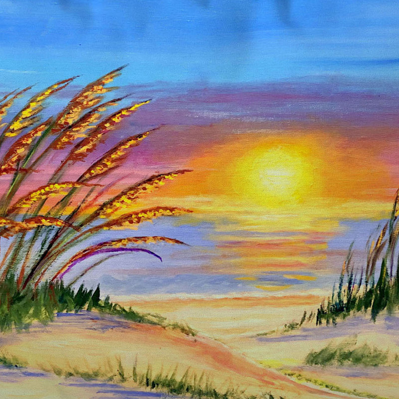 Oreiller intérieur / extérieur Sea Oates Sunrise, 11 po x 14 po