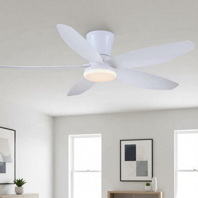 Ventilateur de plafond encastré 36/42/48 po à profil bas avec éclairage et télécommande