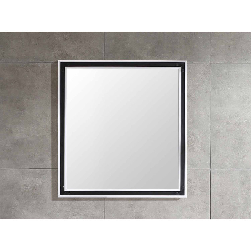 Miroir de salle de bain contemporain moderne & Anavilhanas, H 31 po x l 30 po, Blanc
