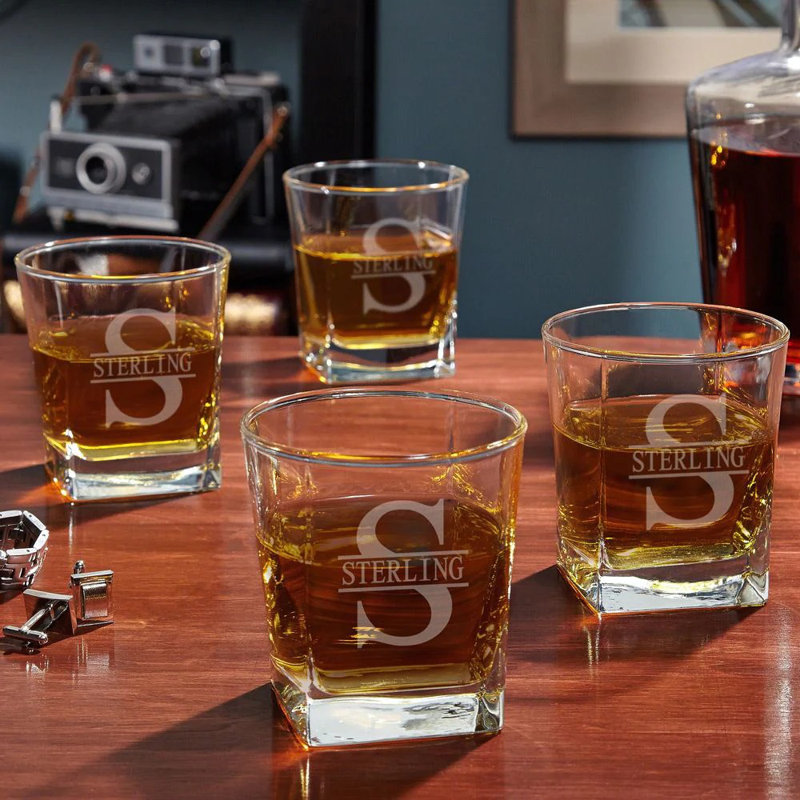 Ensemble de carafe à whisky 5 pièces Oakmont - ensemble de carafe à whisky personnalisé, Oui