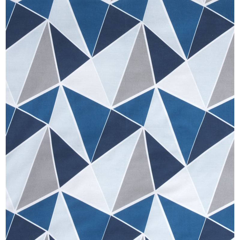 Voss Cotton Blend Geometric Shapes Duvet Cover with Pillowcases, King Duvet Cover + 2 Standard Pillowcases