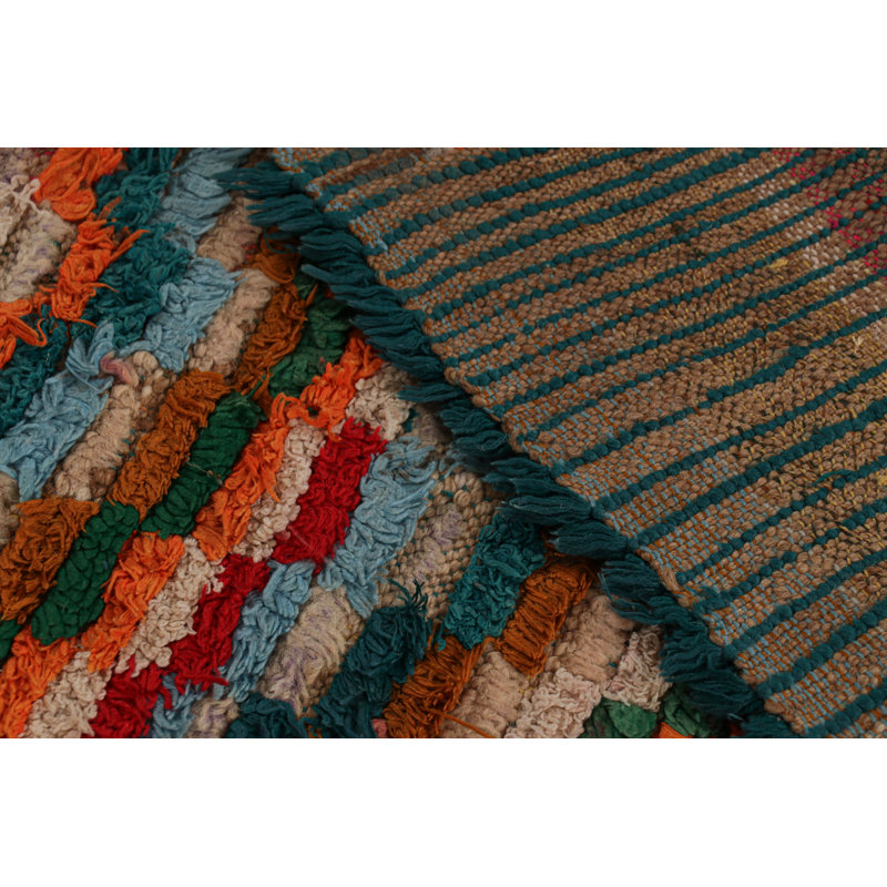 One-of-a-Kind Rectangle 2'3" X 10' 1950s Wool Area Rug