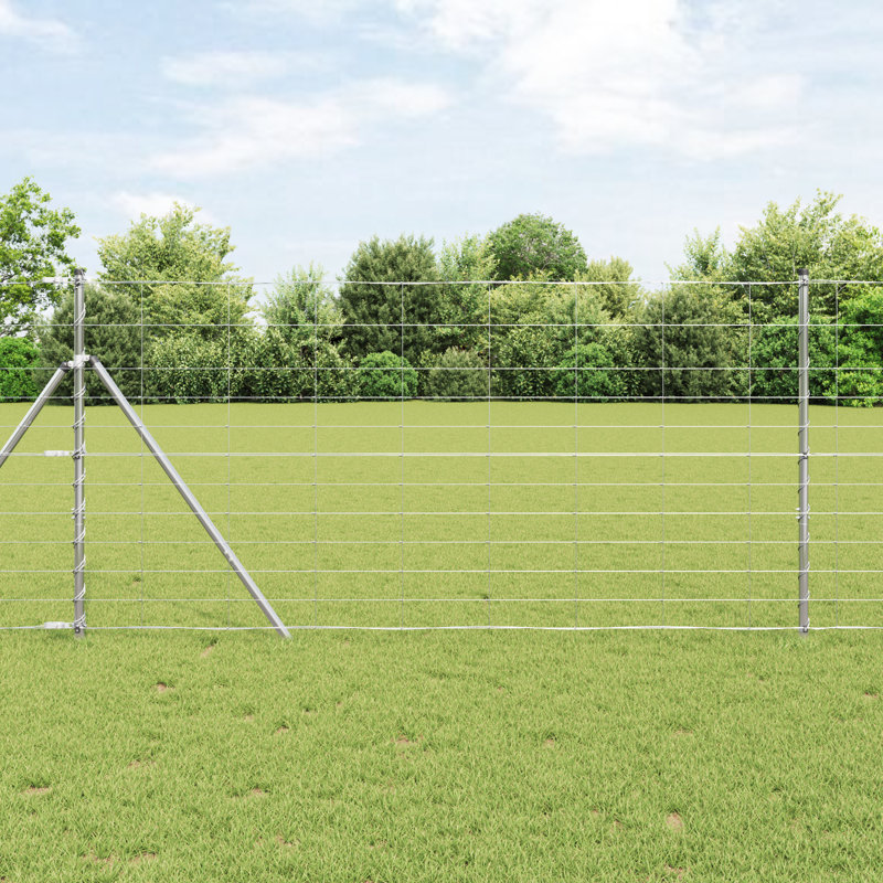 Vidaxl Field Fence Galvanised Steel, 120cm H x 2500cm W