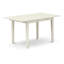 L'ensemble de table et de chaises de cuisine 3 pièces comprend une table de salle à manger rectangulaire avec rallonge papillon et 2 chaises Parsons en tissu gris, lin blanc-1144581414-1144581401-1144581400