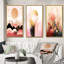 «Golden Full Moon Retro Illustration», 3 pièces sur toile-708884440-708884443