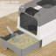 Litter Box With Lid UV Disinfection With Scoop Grey