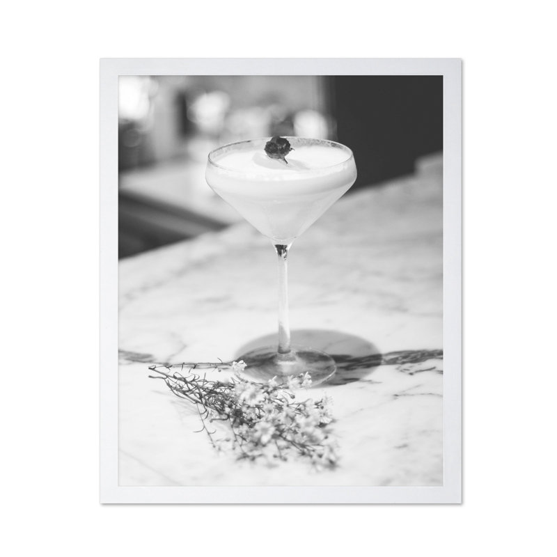 Verre à martini, Poster, 18"H x 24"W, White Framed