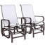 Ensemble de 2 chaises à bascule et chaises berçantes en acier pour l'extérieur